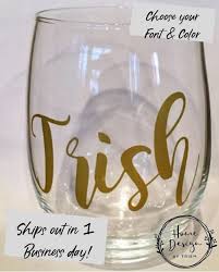 Decal Personalized Wine Glass Decal