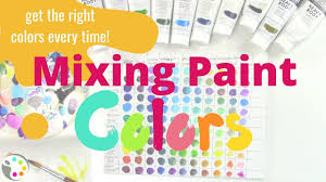 how to mix paint colors and get the