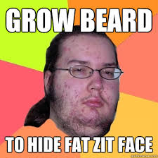 GROW BEARD TO HIDE FAT ZIT FACE - Butthurt Dweller - quickmeme via Relatably.com