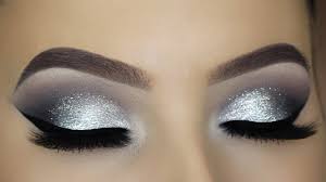 clic silver glitter eye makeup tutorial