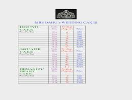 Tiered Cake Pricing Sheet Cake Sizes And Servings Chart