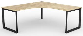 Modern corner desk are perhaps one of the essential furniture in every house where children or young people are, since having to study and do homework will require their own space, or in this case. Anvil Modern Corner Desk Black Frame New Oak Desk Top Office Stock