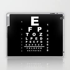 Inverted Eye Test Chart Laptop Ipad Skin By Homestead