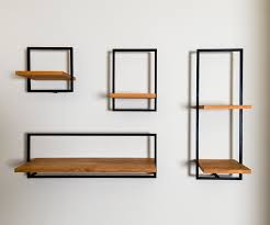 modern floating shelves with frames