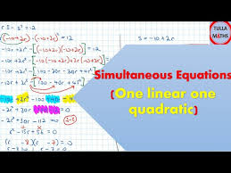 Simultaneous Equations One Linear One