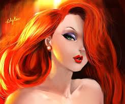 red haired female vector art