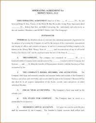Small Business Operating Agreement Template Limited