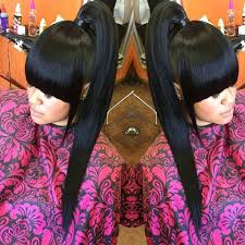 It's a perfect pony style if you want to switch up from dutch braid ponytail to making the ponytail itself braided. 45 Weave Ponytail Hairstyles With Bangs Important Concept
