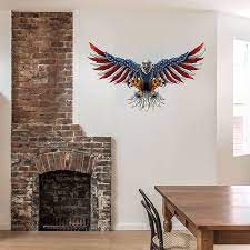 Metal Eagle Wall Decor American Flag