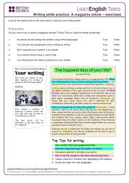 article writing exles for students