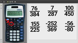 fractions on the ti 30x iis calculator