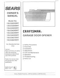craftsman garage door opener 139 53325