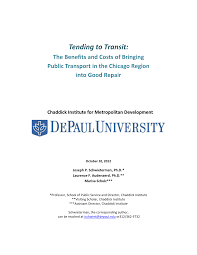 Pdf Tending To Transit The Benefits And Costs Of Bringing