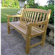 Solid Oak Garden Bench 4ft 2 Seater