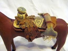 antique handmade wooden horse toy 1940
