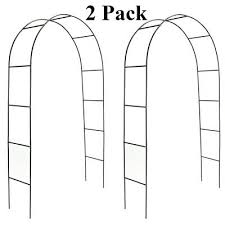 2 Pack 7 9ft Green Metal Garden Arch