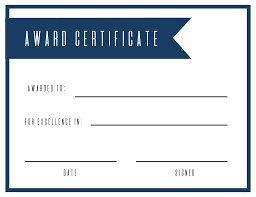 Free Printable Award Certificate Template Certificate