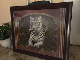white tiger picture home interior