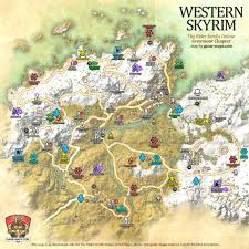 western skyrim map the elder scrolls