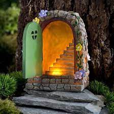 Mini Figurine Garden Door Stone Fairy