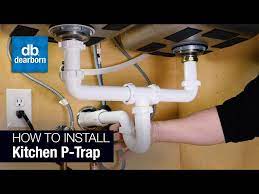 how to install a plastic kitchen p trap