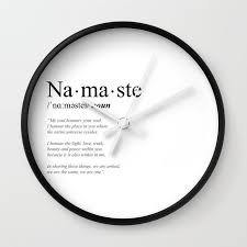 Namaste Definition Print Wall Clock By