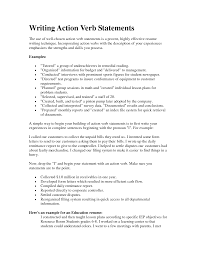 Action Words For Writing Resume