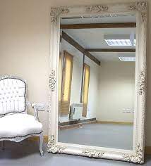 Full Length Wall Leaner Mirror Ivory
