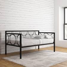 Are daybeds comfortable to sit on? Dhp Rebecca Metal Daybed Frame With Geometric Pattern Twin Black Walmart Com Walmart Com