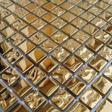 Golden Mettelic Metallic Glass Mosaic