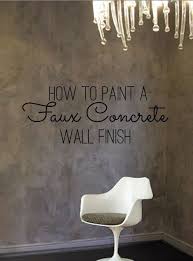 paint a faux concrete wall finish