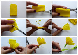 paper flowers using crepe paper