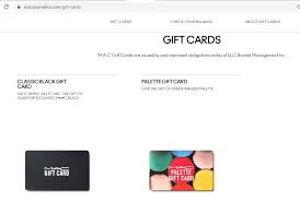 does mac cosmetics accept gift cards or