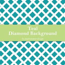 Teal Diamond Pattern Background