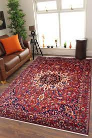 afghani 8 x 10 traditional maroon rug