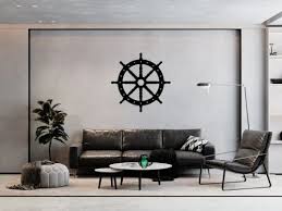Black Wheel Metal Art For Wall Design