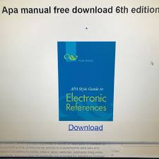 Apa Style Guide To Electronic References 6th Edition