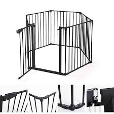 Jaxsunny Fireplace Fence Safety Fence 6 Panel Hearth Gate Pet Gate Guard Plastic Screen