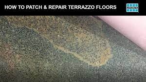 fill holes in terrazzo floors