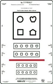 A Front Of Peri Vision Screening Chart With Lea Symbols