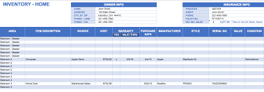 Tracking Inventoryxcel Melo In Tandem Co Spreadsheet Template