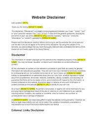 disclaimer template free