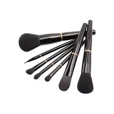 black metal handle makeup brushes 7pcs