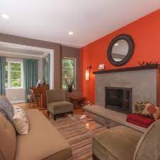 burnt orange living room