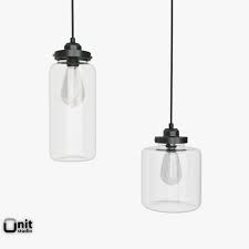 3d model glass jar pendant light