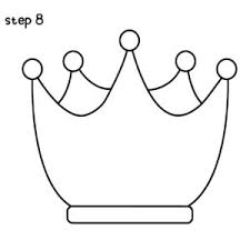 how to draw a crown easy step by step