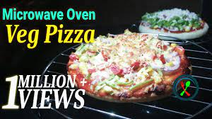 veg pizza in microwave convection oven