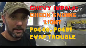 chevy impala check engine light codes