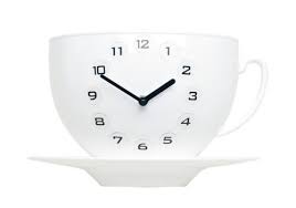 Coffee Cup Wall Clock Modern Art Design