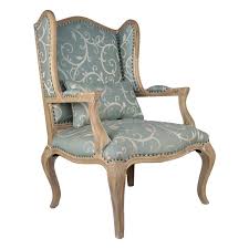 Pair of vintage french provincial louis xv hand carved wood fauteuil armchairs. Cecily Armchair Winged Fabric Blue By Homeflex Furniture Central
